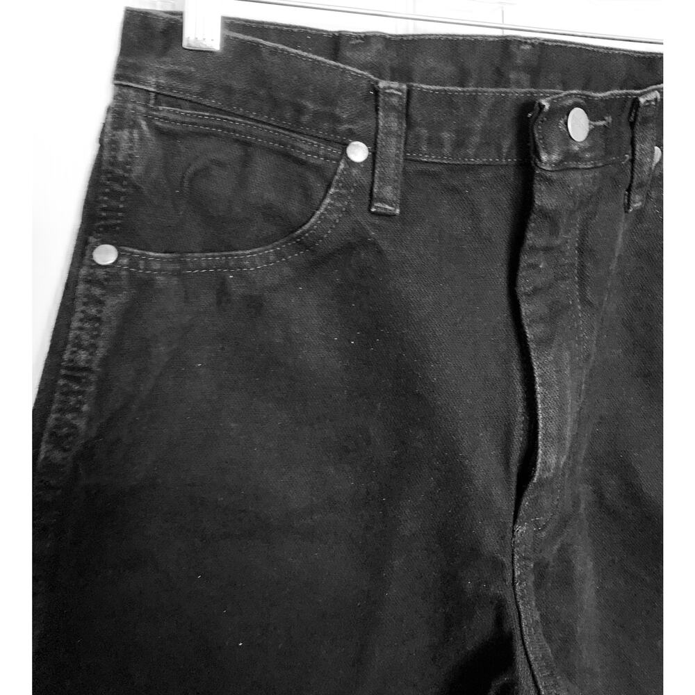 Wrangler jeans black size 11 women's 32/30 straight leg - Picture 4 of 6
